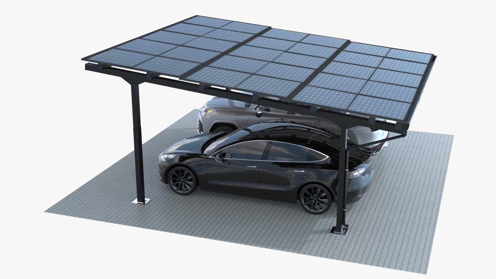 Solar Carport Vela dubbel 8.025 KW 6360-5735-2250