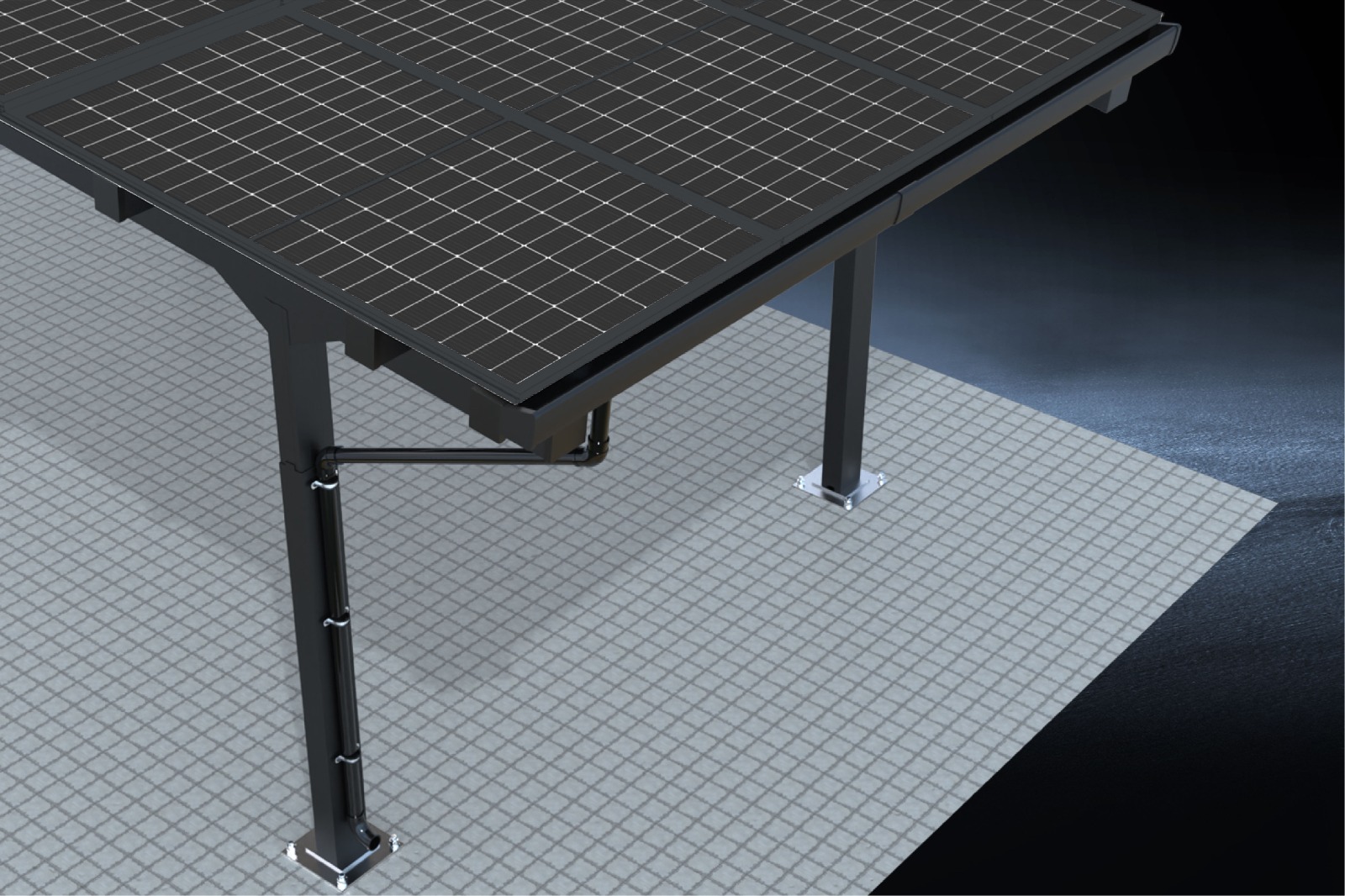 Solar Carport Vela dubbel 8.025 KW 6360-5735-2250